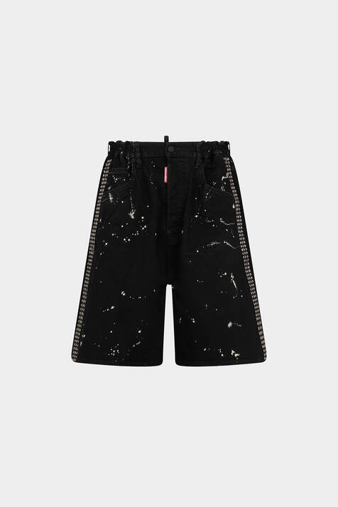 Icon Black Milky Wash Denim Shorts
