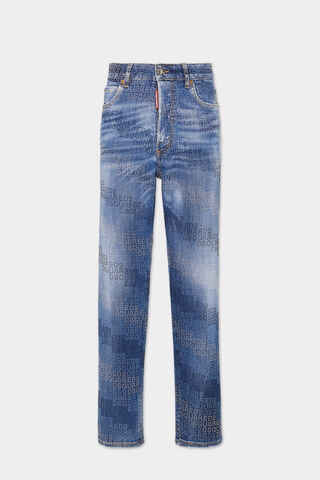 Allover Dsquared2 Crystal Wash Boston Jeans