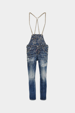 Medium Heritage Fisherman Wash Mick Studded Denim Jumpsuit