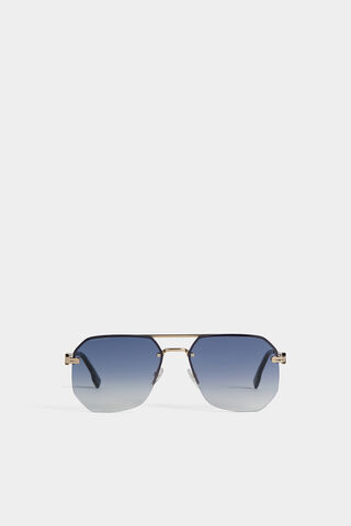Hype Gold Blue Sunglasses