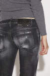 Black Ripped Knee Wash Jennifer Jeans image number 3