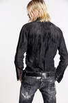 Black Flock Coated Wash Classic Western Shirt image number 2