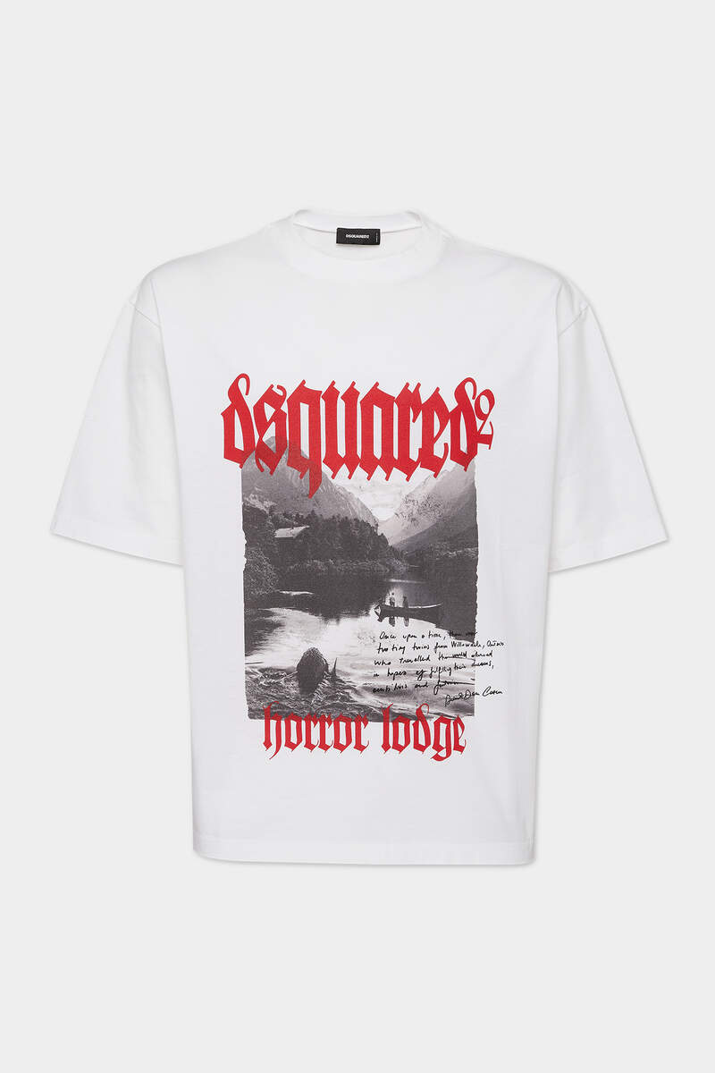 Gothic Print Loose Fit T-Shirt Bildnummer 1