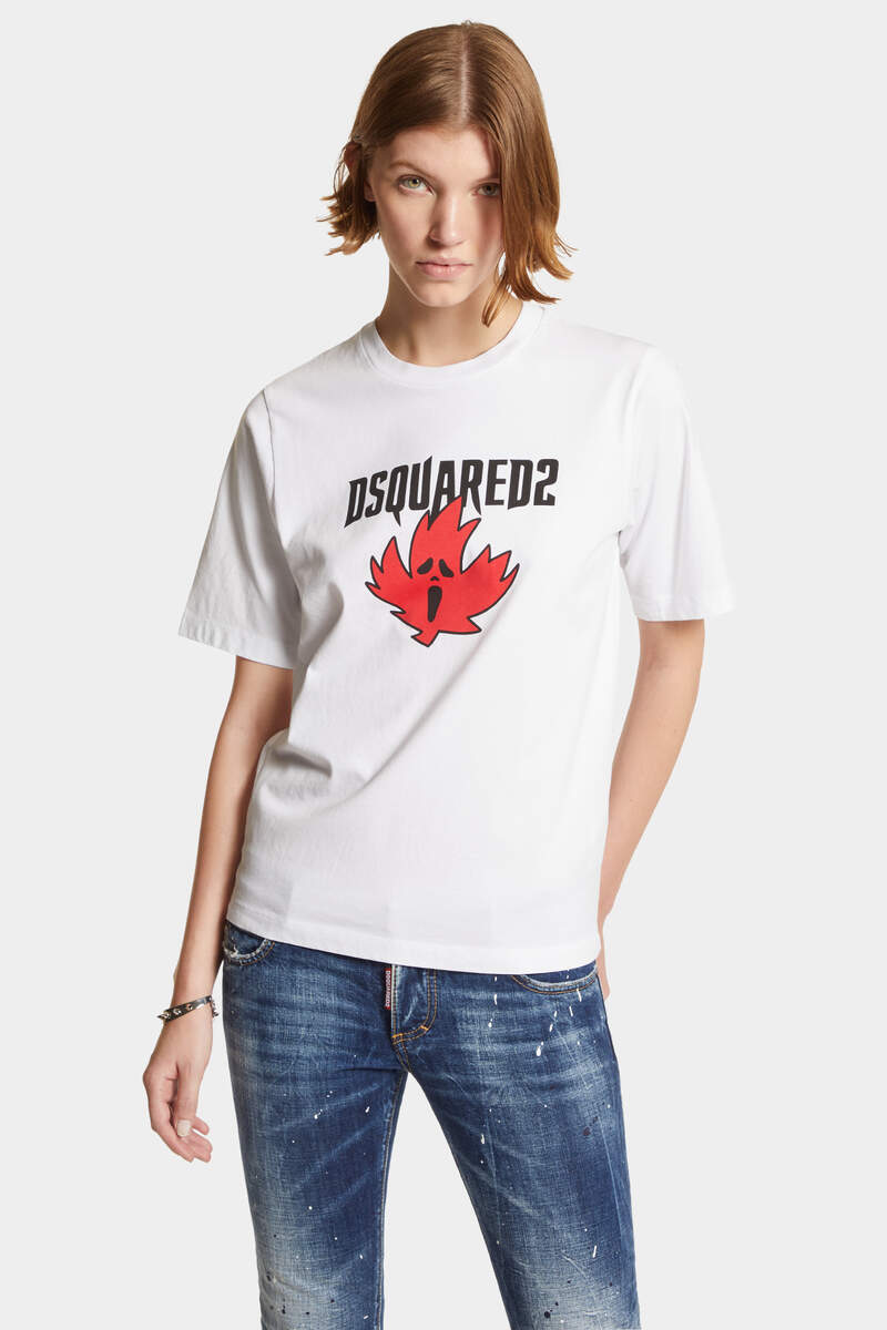 Horror Maple Leaf Easy Fit T-Shirt image number 3