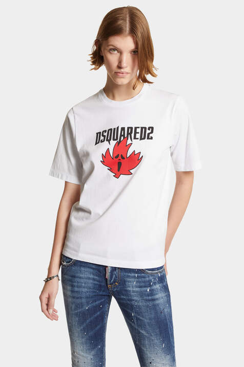 Horror Maple Leaf Easy Fit T-Shirt immagine numero 3