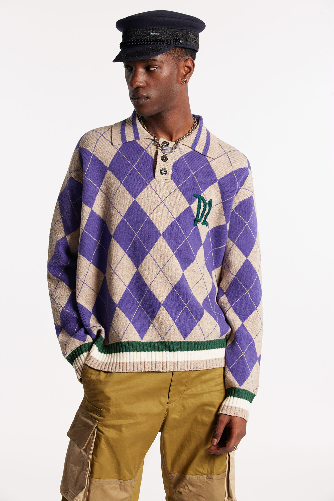 ネット直売 STUSSY Argyle Zip polo | artfive.co.jp