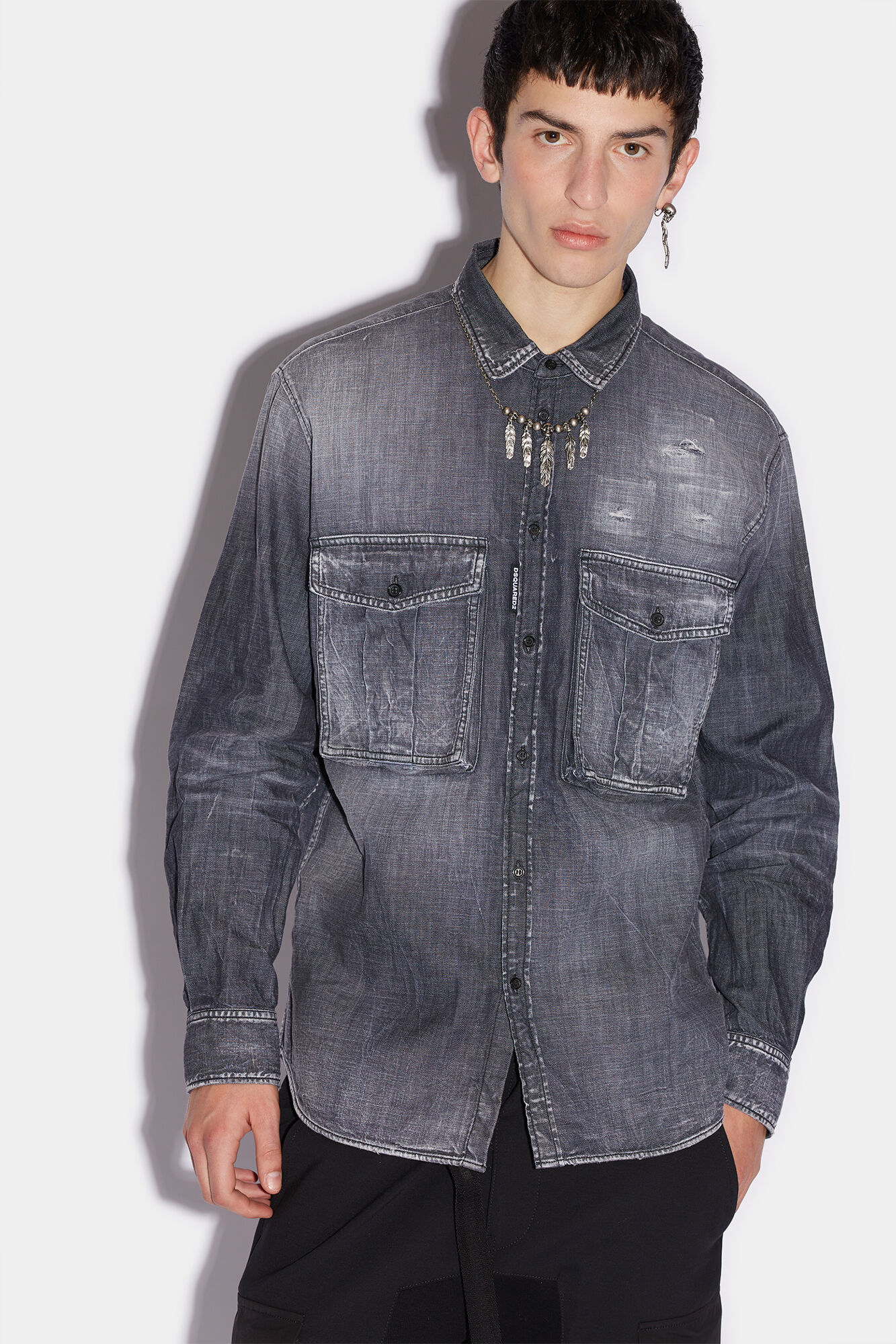 Grey Wash Dan Denim Shirt