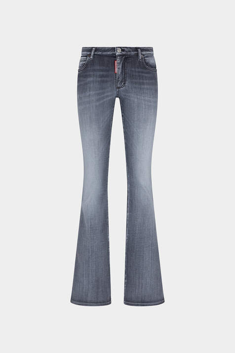 Grey Proper Wash Medium Waist Flare Jeans
