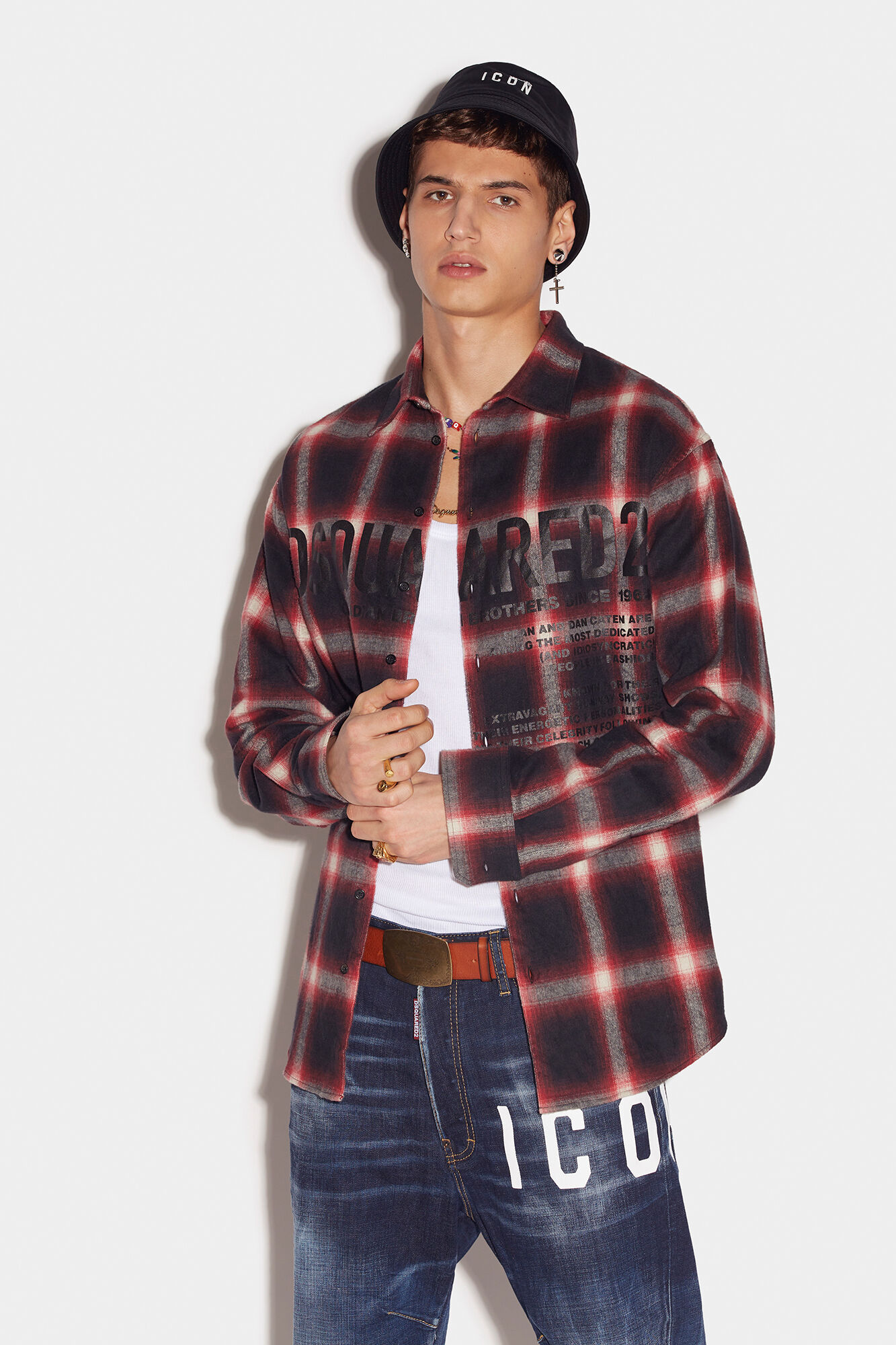 Drop Shoulder Flannel Shirt