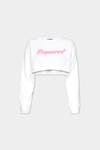Pink Printed  Lettering Cropped Cool Fit Hoodie Sweatshirt图片编号1