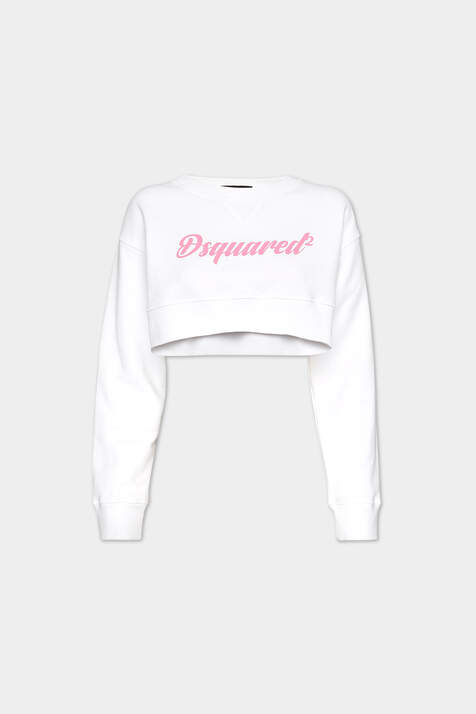 Pink Printed  Lettering Cropped Cool Fit Hoodie Sweatshirt