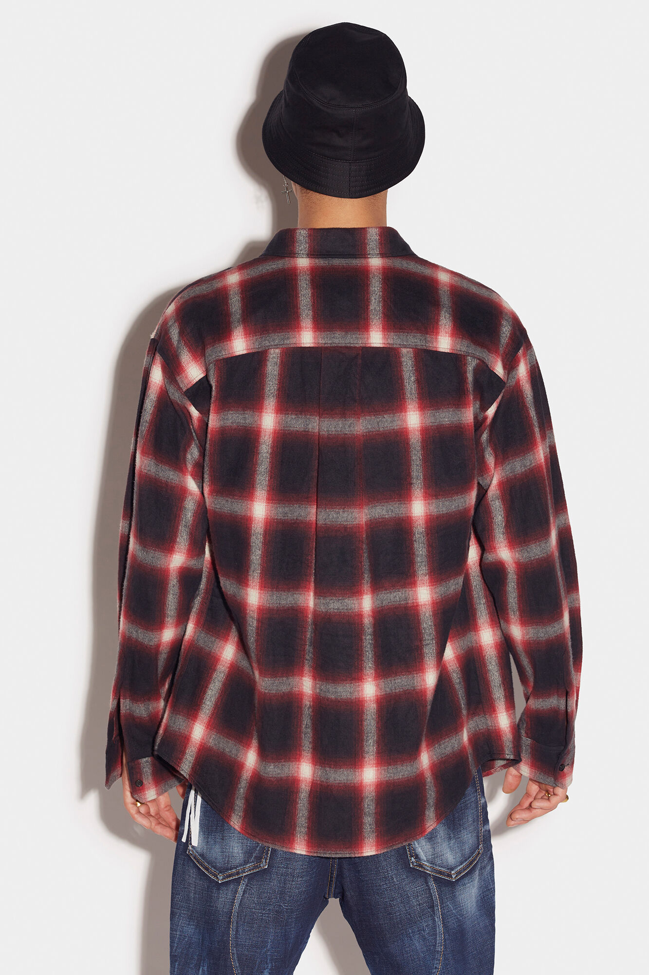 Drop Shoulder Flannel Shirt