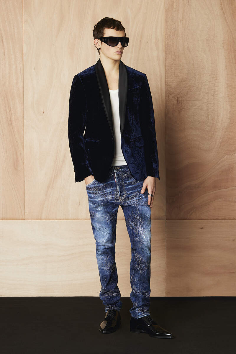 Allover Dsquared2 Crystals Wash Cool Guy Jeans immagine numero 6
