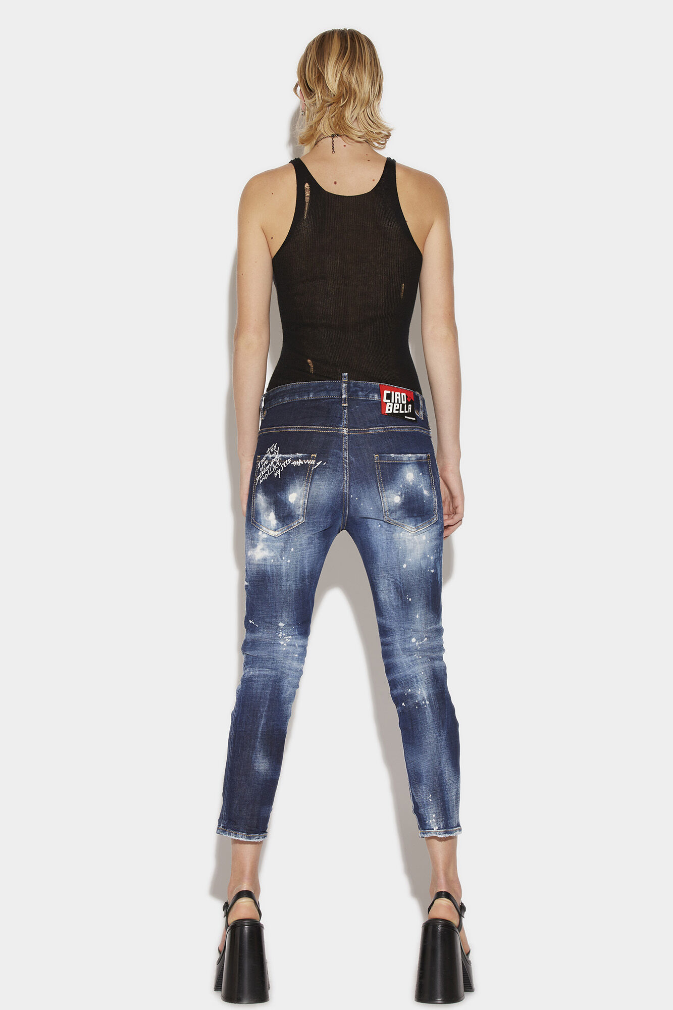 Dark London Calling Wash Cool Girl Cropped Jeans
