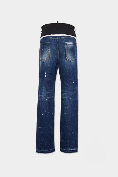 Medium White & Blue Spots Loose Jeans número de imagen 2
