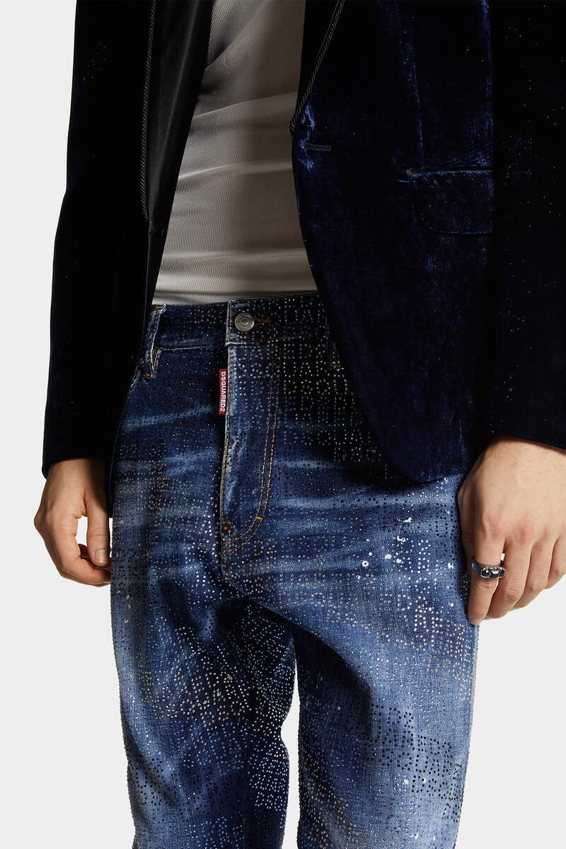 Allover Dsquared2 Crystals Wash Cool Guy Jeans image number 5