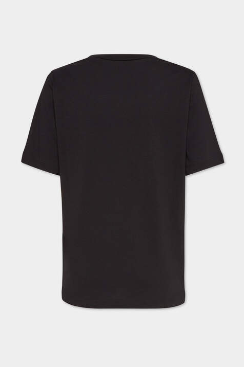 Glittering Logo Wide Neck Easy Fit T-Shirt图片编号4