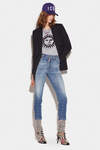 Twiggy Medium Wash High Waist Cropped Jeans image number 1