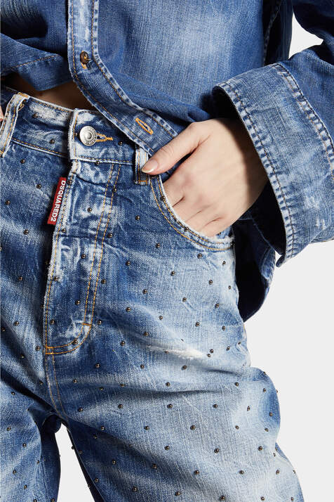 Medium Everything Wash - Studs 80's Jeans image number 5