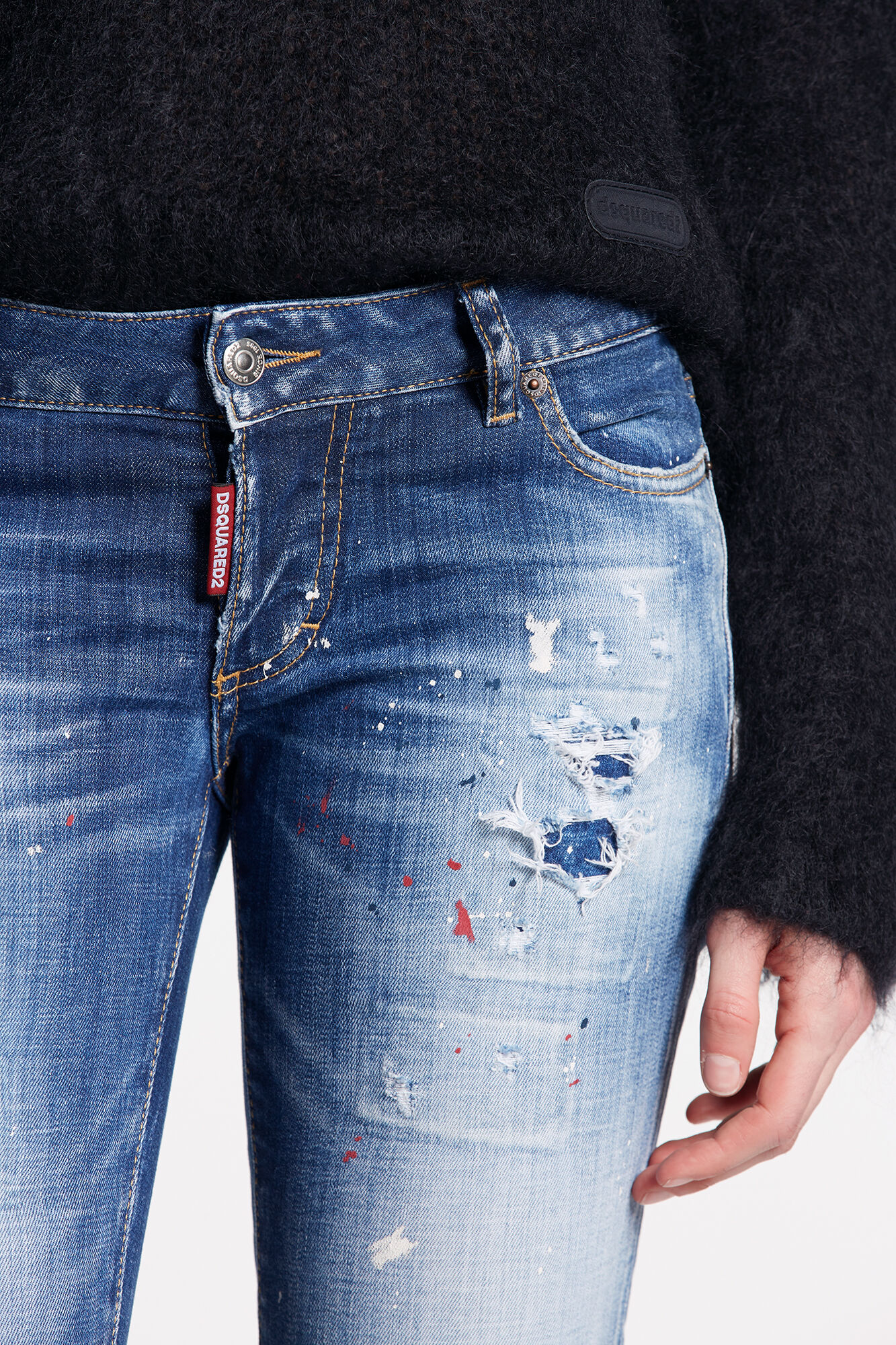 Medium Red Spots Wash Jennifer Jeans