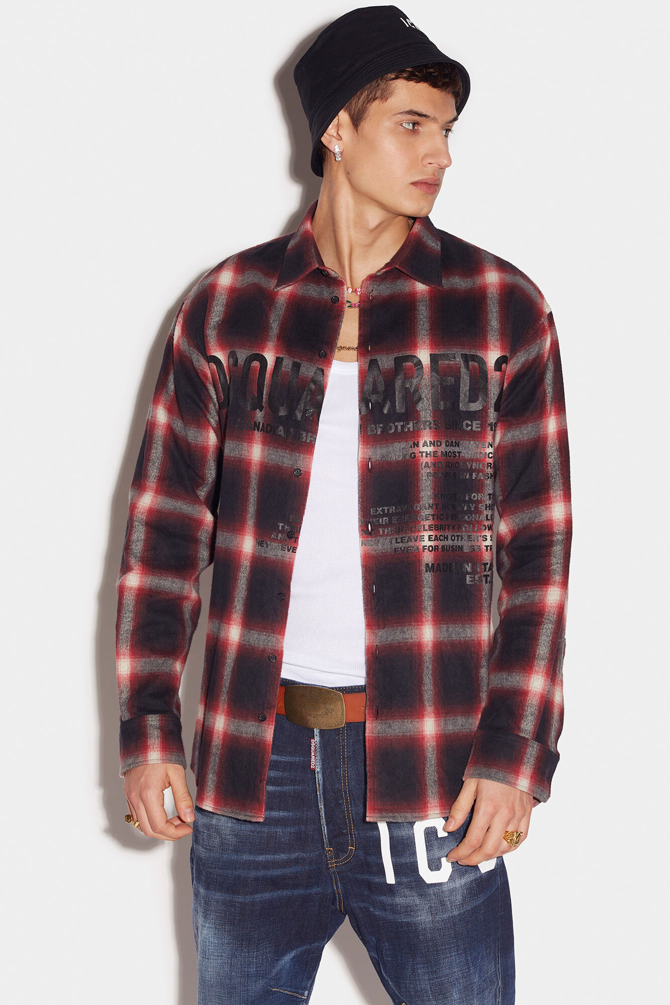 Drop Shoulder Flannel Shirt