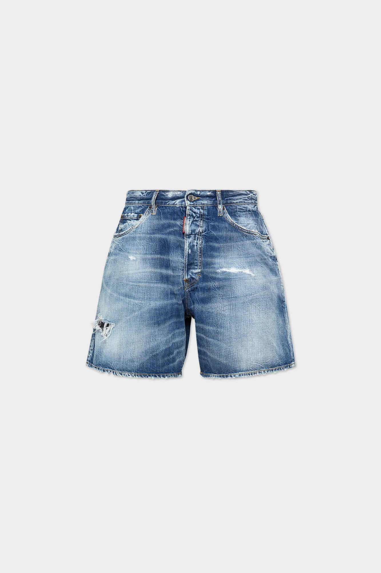 Dsquared2 contrast-trim bouclé shorts - Blue