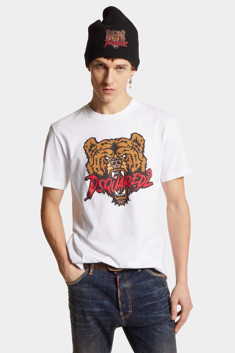 Bear White Cool Fit T-Shirt图片编号3
