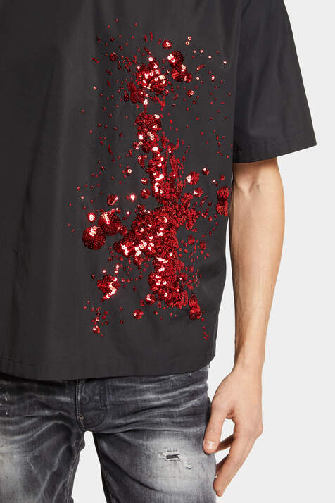 Creepy Embroidery Popeline T-Shirt图片编号5