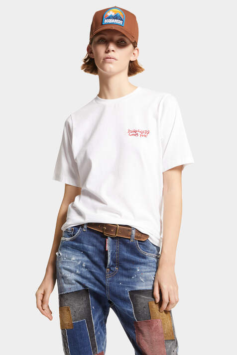 Dsquared2 Loves You Easy Fit T-Shirt immagine numero 3
