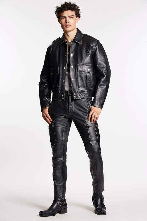 hombre con chaquetas de cuero - Búsqueda de Google  Leather jacket men,  Real leather jacket, Leather jacket black