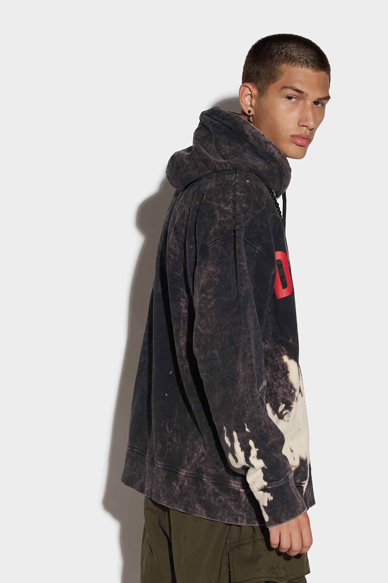 D2 Reverse Tie&Dyed Slouch Hoodie