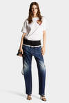 Medium White & Blue Spots Loose Jeans immagine numero 3