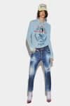 Medium Powder Spots Wash Cool Girl Cropped Jeans immagine numero 1