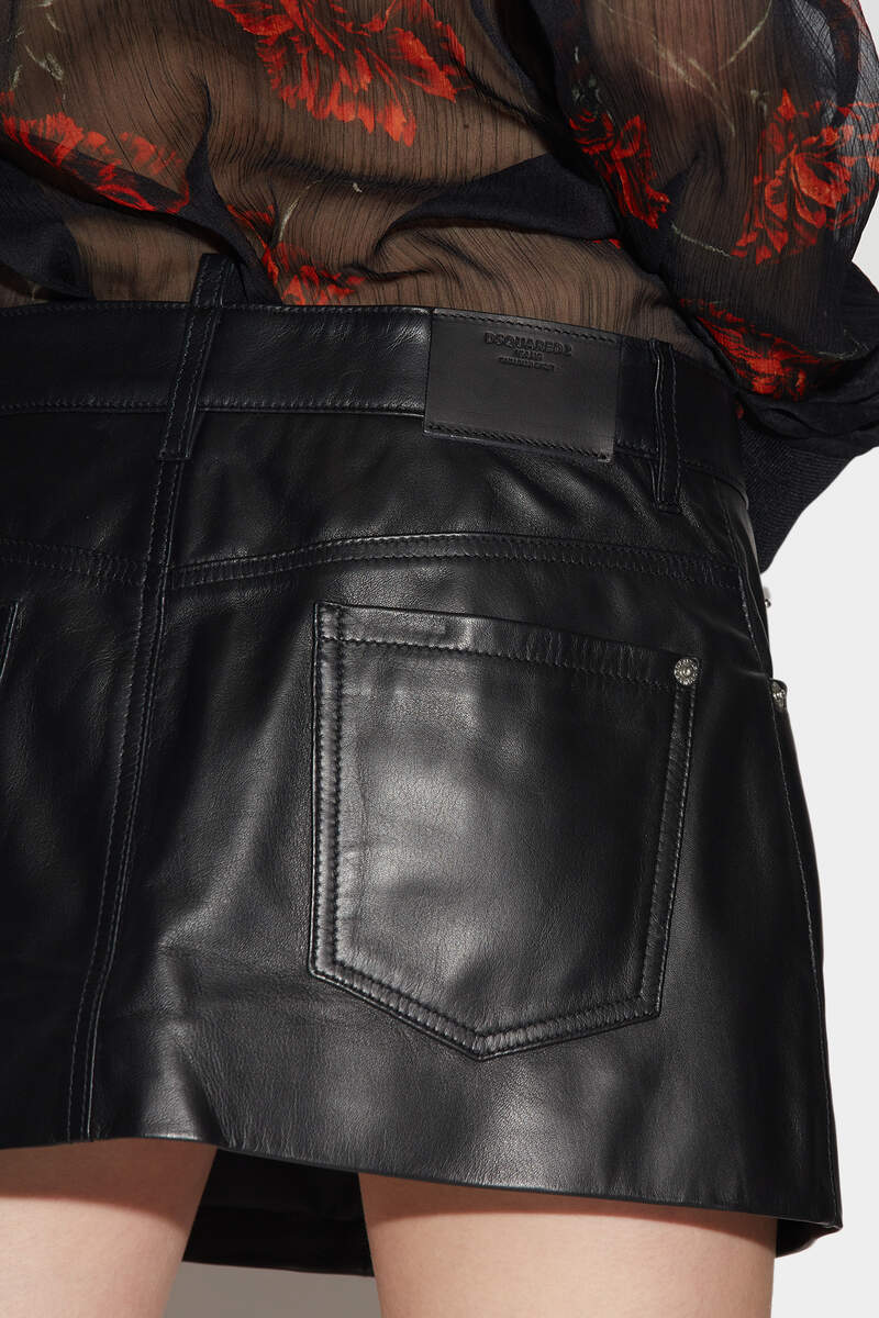 Leather Mini Skirt número de imagen 4