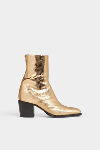 City Nights Gold Heeled Boots