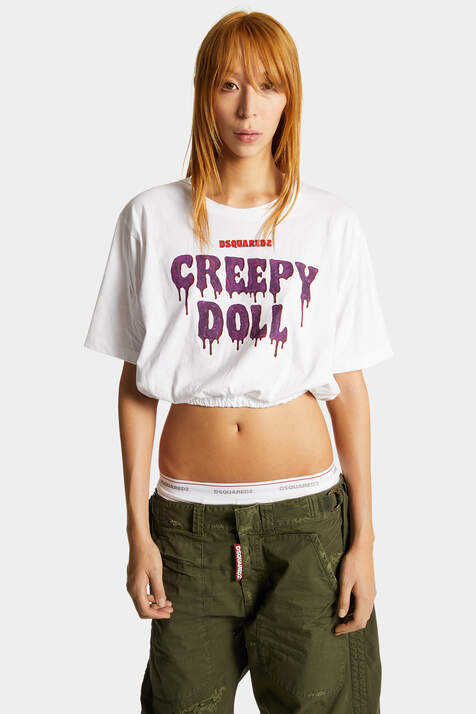Creepy Doll Cropped Fit T-Shirt immagine numero 3