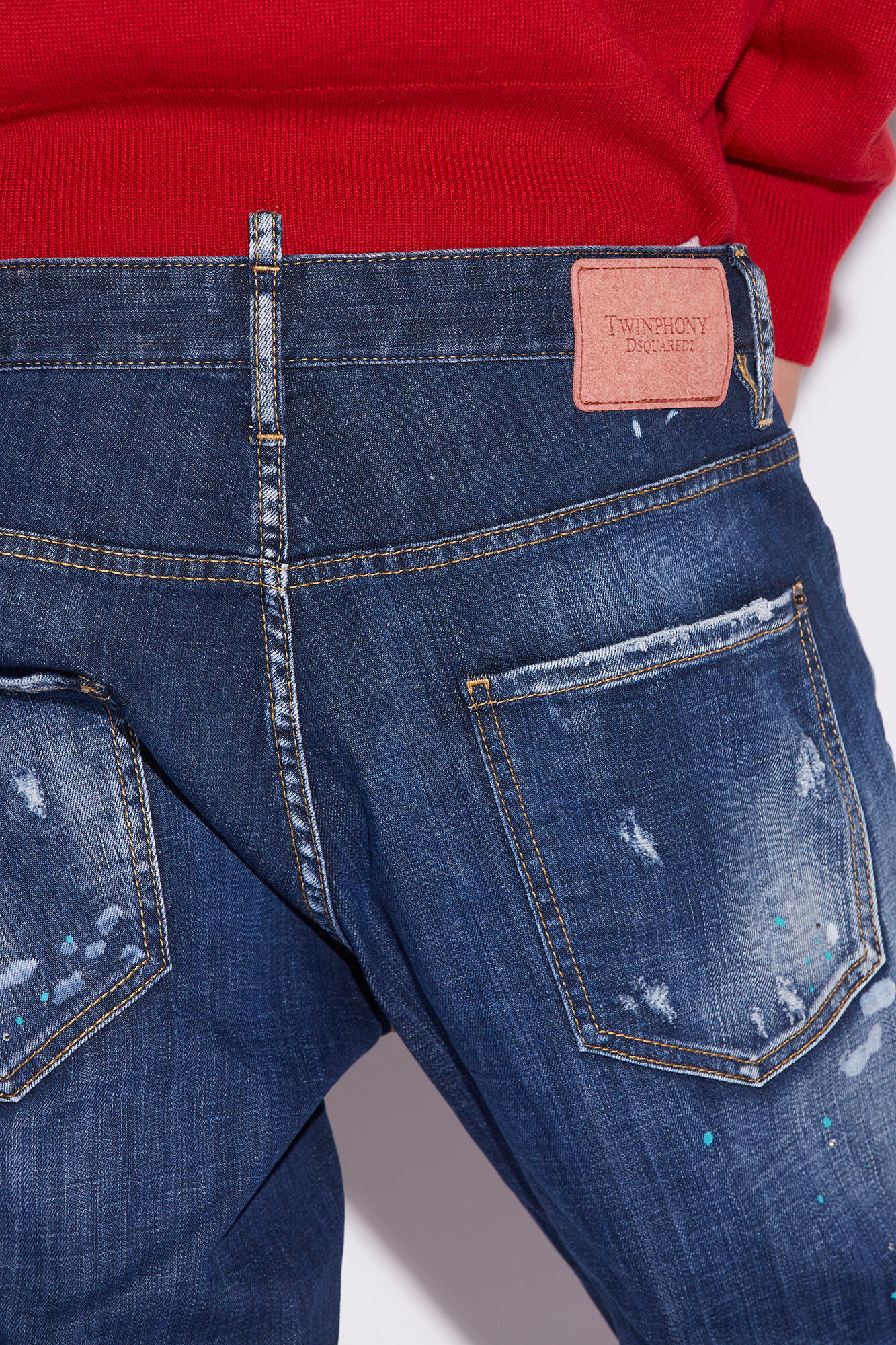 Dark Tiffany Spots Wash Sailor Jeans