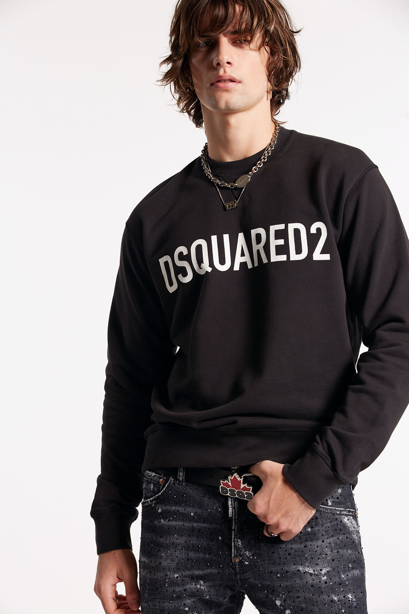 スウェットシャツアウターメンズDsquared2 Branded Sweatshirt - パーカー