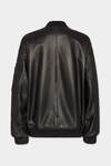 Leather Oversize Bomber Jacket image number 2