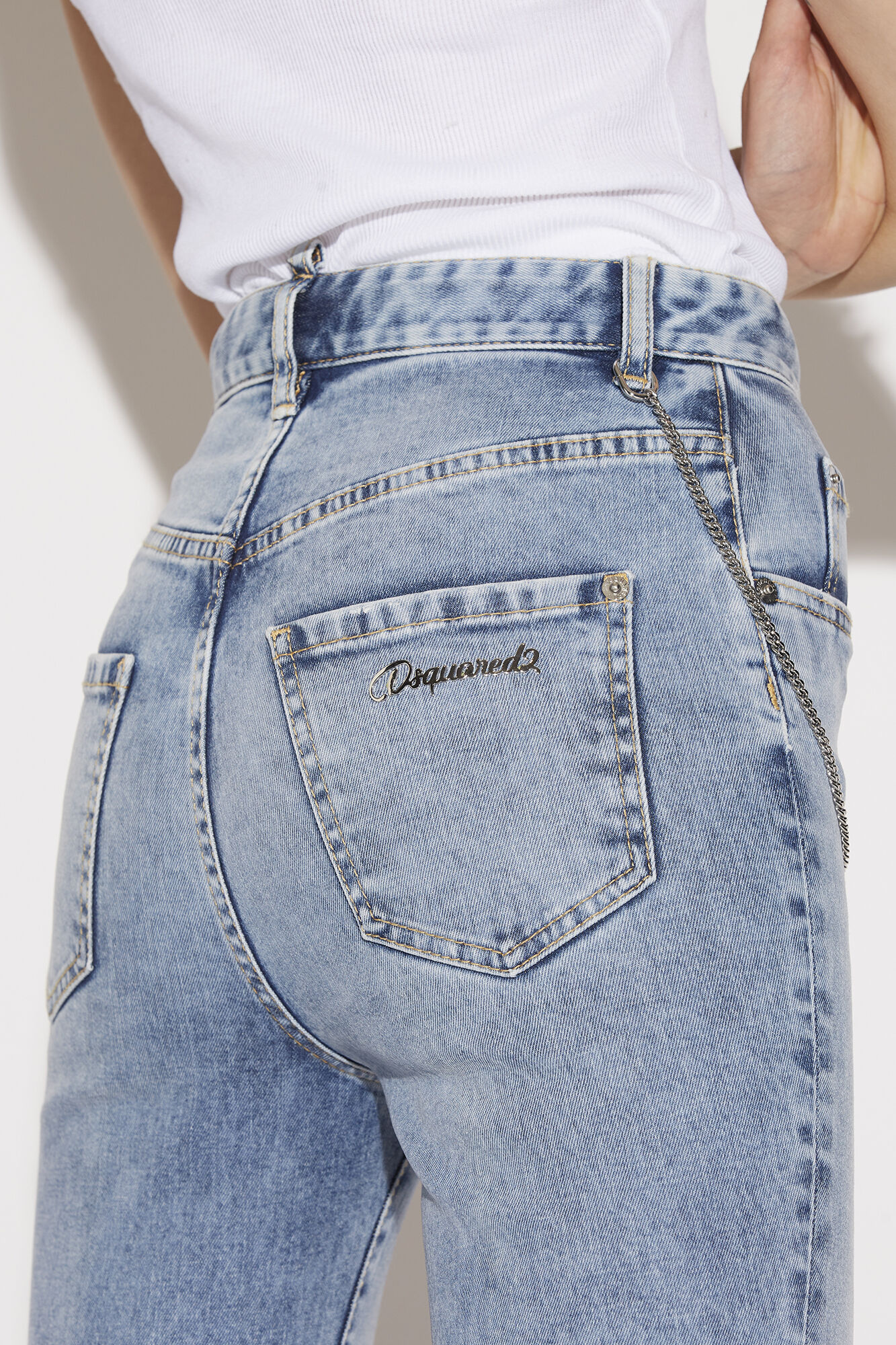 High Waist Cropped Twiggy Denim Jeans