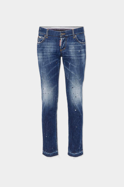 Medium White & Blue Spots Sharpei Jeans