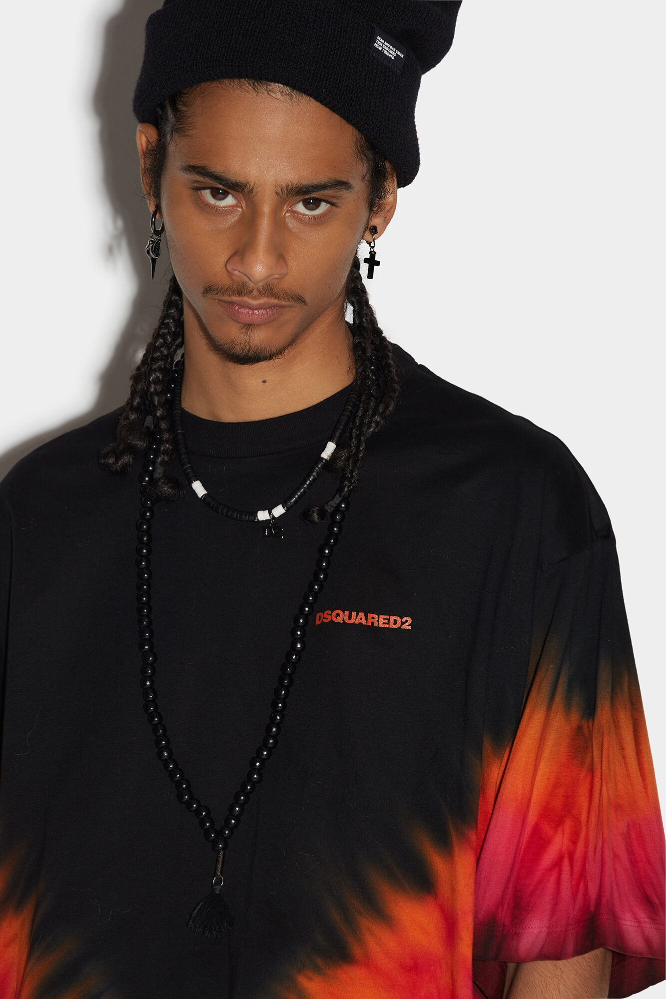 D2 Flame Dropped Shoulder T-shirt