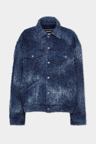 Furry Denim Over Jacket