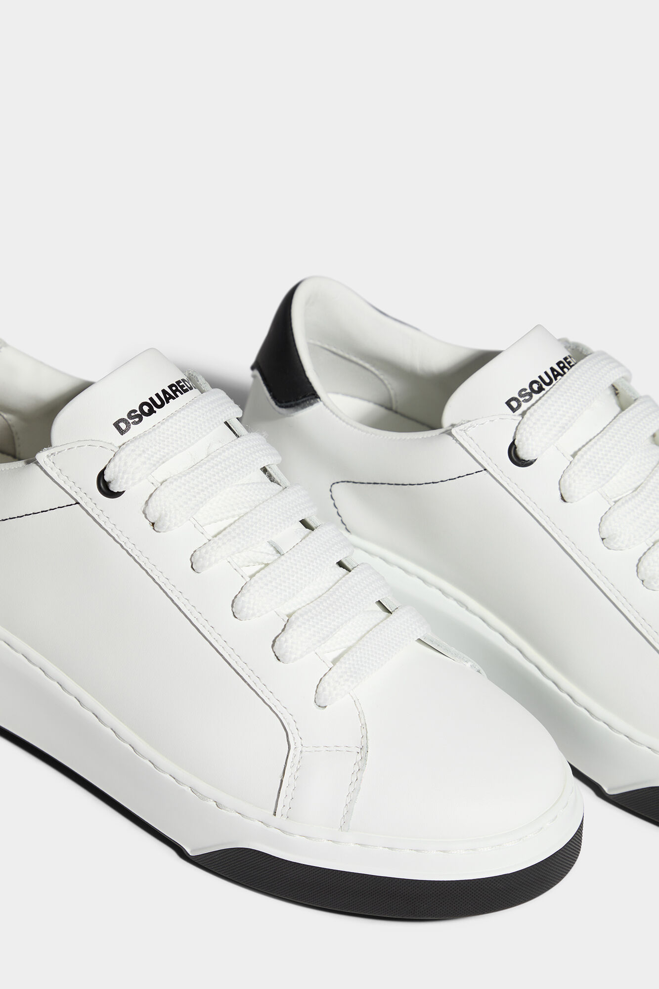 DSQUARED2 White leather Bumper sneakers-