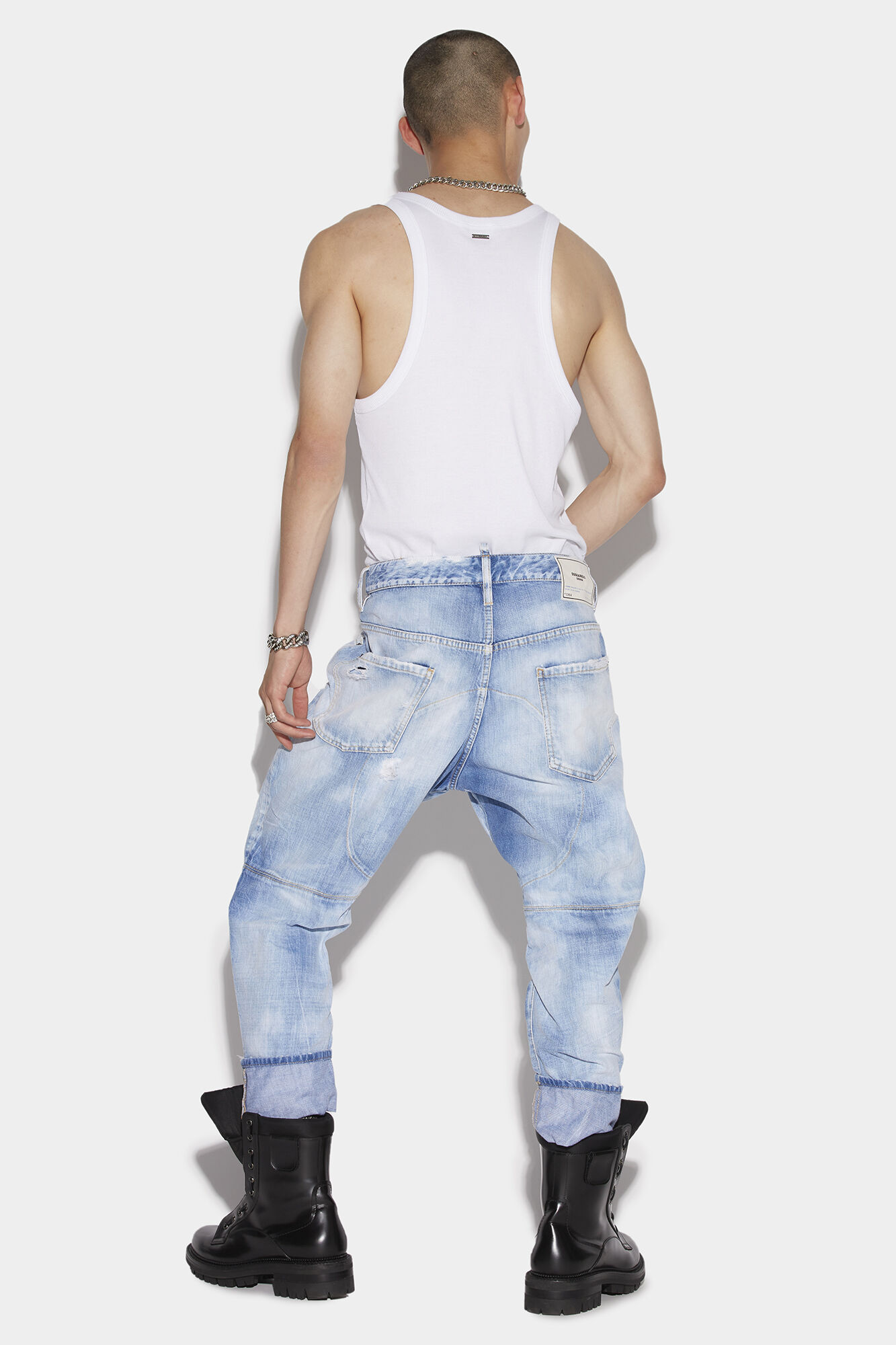 Men Pocket Jeans Denim Cargo Combat Long Pants Slim Stretch Casual Trousers  | Lazada