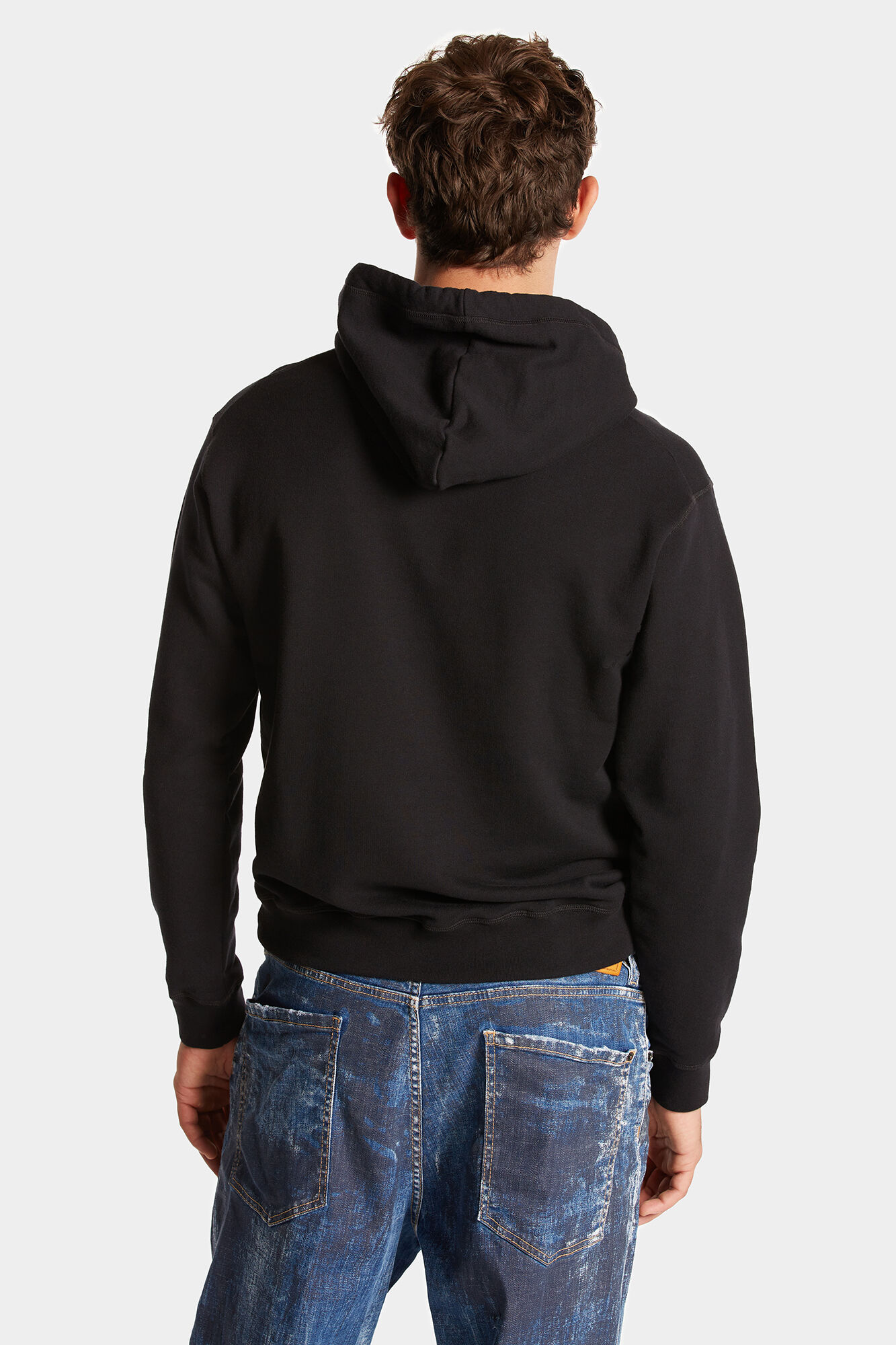 Dsquared2 Bromance-print logo hoodie - Black