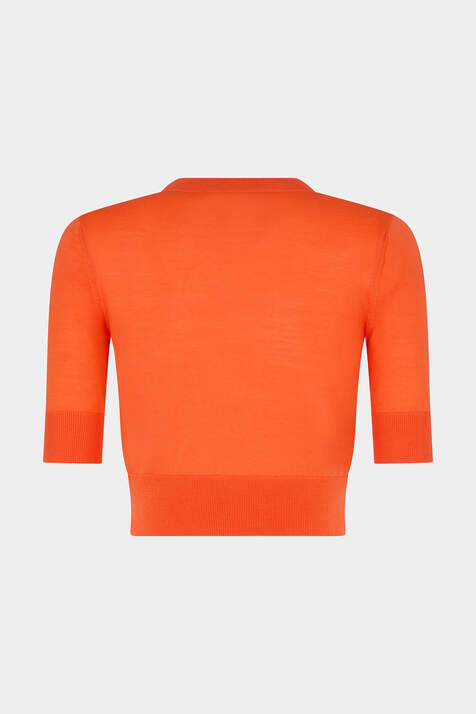 D2 Cropped Short Sleeves Knit Pullover image number 2