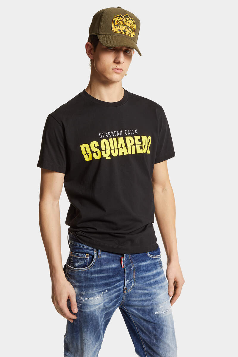 Dsquared2 Horror Yellow Logo Cool Fit T-Shirt Bildnummer 3