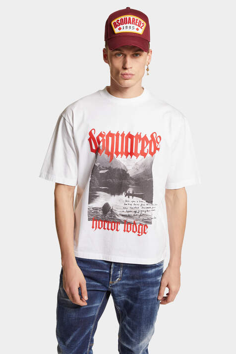 Gothic Print Loose Fit T-Shirt Bildnummer 3