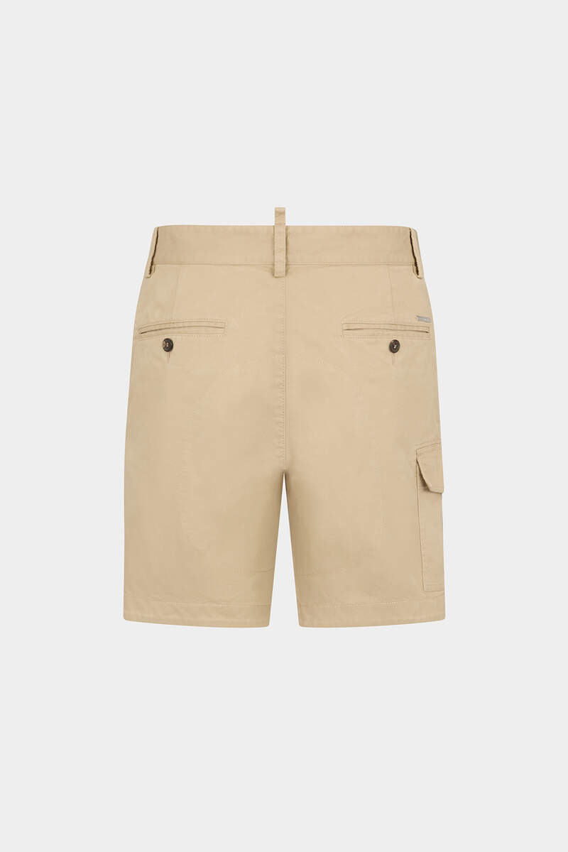Beige Summer Short Cargo Pants Male Solid Color Plus Size Casual